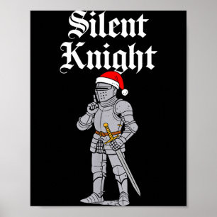 Affiche Père Noël silencieux Costume Médiéval de Noël pour