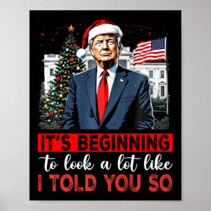 Affiche Père Noël Trump commence à ressembler beaucoup à m