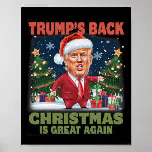 Affiche Père Noël Trump Danse Rendre Noël super moche
