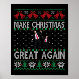 Affiche Père Noël Trump Danse Rendre Noël super moche