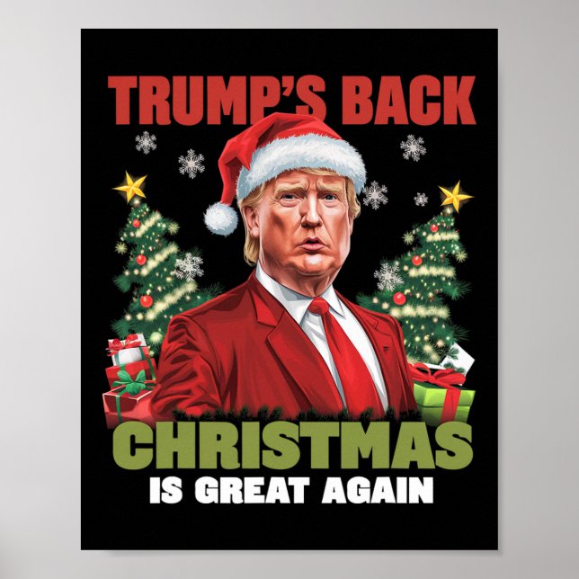 Affiche Père Noël Trump Danse Rendre Noël super moche (Devant)