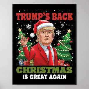 Affiche Père Noël Trump Danse Rendre Noël super moche