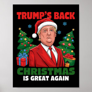 Affiche Père Noël Trump Danse Rendre Noël super moche