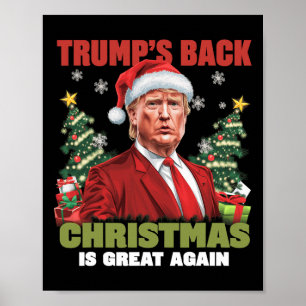 Affiche Père Noël Trump Danse Rendre Noël super moche