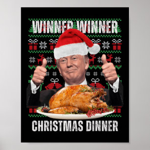 Affiche Père Noël Trump Noël Humour Funny Trump Noël 4