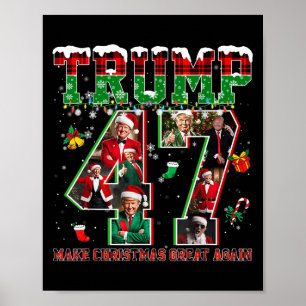 Affiche Père Noël Trump Rendez à Noël sa grandeur de nouve