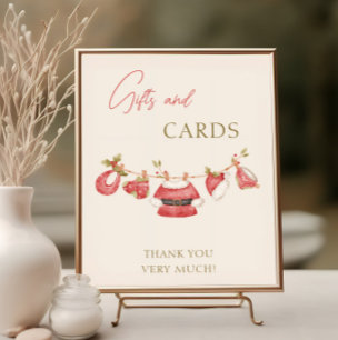Affiche Père Noël Vêtements pour bébés Baby shower de garç