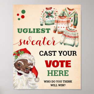Affiche Père Noël Votez pour le plus moche des Sweers de N