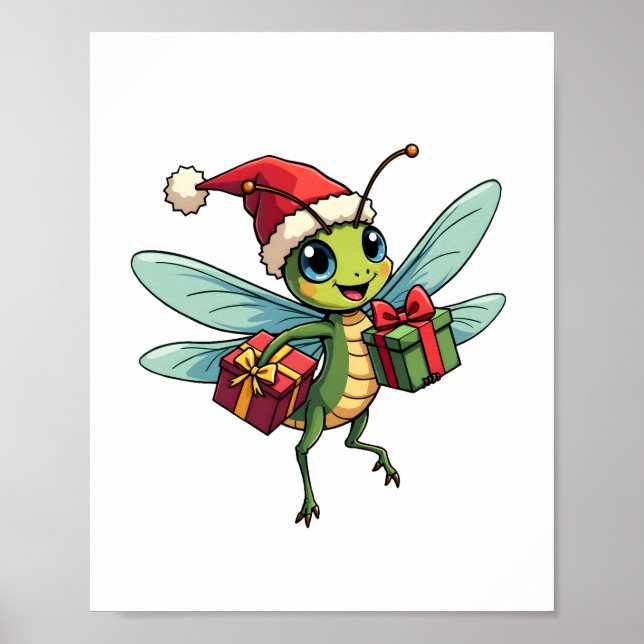 Affiche Père Noël's Dragonfly Helper (Devant)
