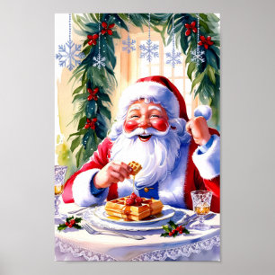 Affiche Père Noël's Holiday Brunch Modern Print
