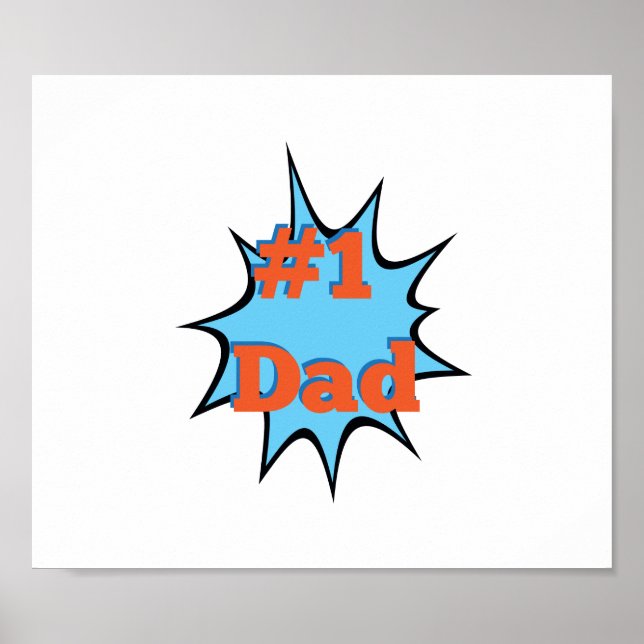 Affiche Père Poppa Numéro Un Papa #1 (Devant)