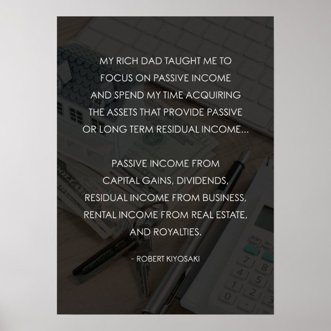 Affiche Père riche contre Père pauvre - Motivation monétai (Devant)