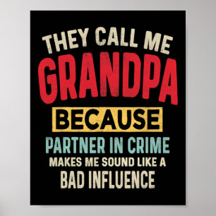 Affiche Père &# ; s Jour Grand-Père Partenaire Dans Le Cri