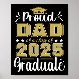 Affiche Père Supérieur 2025 Graduation Fière Papa D'Un Cl