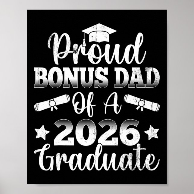 Affiche Père suppléant fier de la promotion 2026 Diplômé s (Devant)