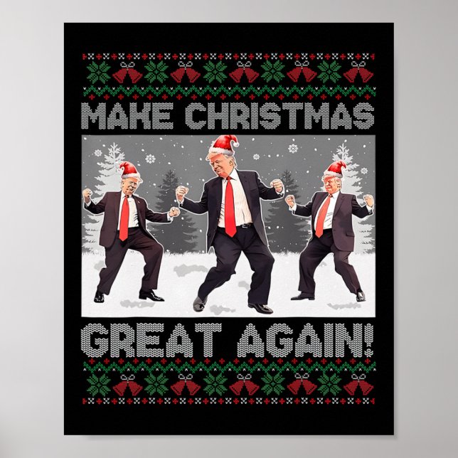 Affiche Père Trump Danse Rendez Noël Grande Encore Débarde (Devant)
