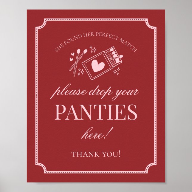 Affiche Perfect Match Lingerie Shower Panties Please Sign (Devant)
