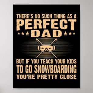Affiche Perfect Papa Enseigner aux enfants Fête des pères
