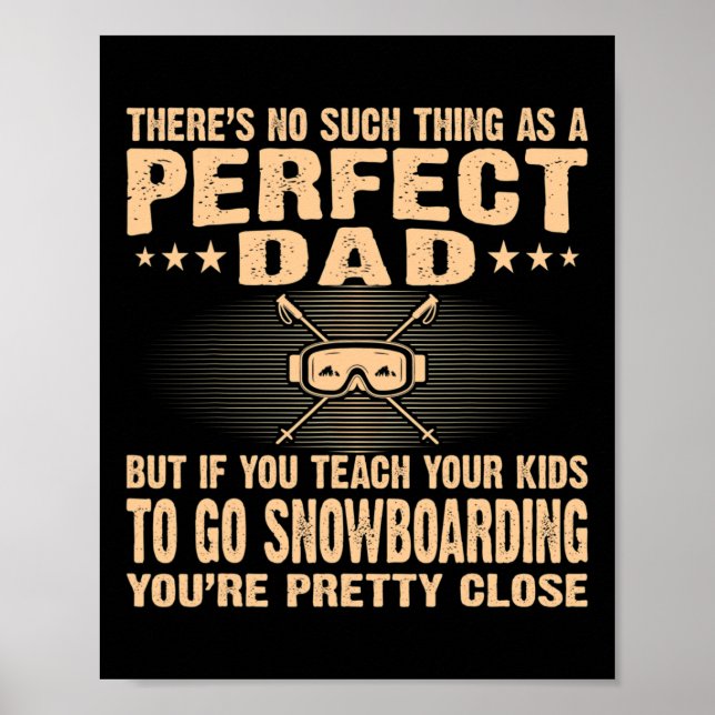 Affiche Perfect Papa Enseigner aux enfants Fête des pères  (Devant)