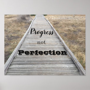 Affiche Perfection de progrès pas