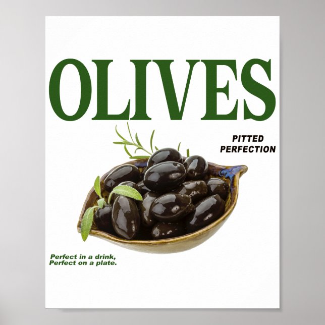 Affiche Perfection des olives dressées (Devant)