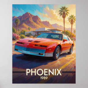 Affiche Performance sur route du désert de Phoenix Arizona