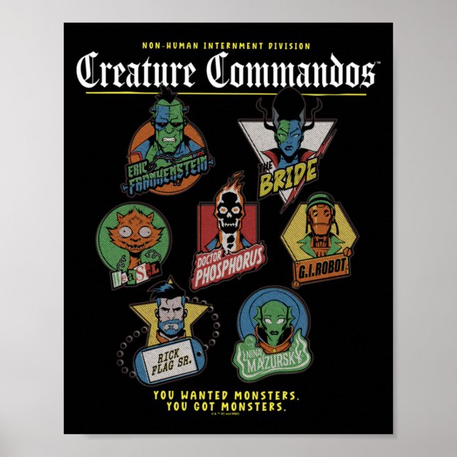 Affiche Performances des badges de l'équipe de monstres (Devant)