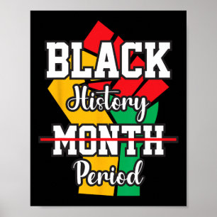 Affiche Période du mois de l'histoire noire Melanin Amériq