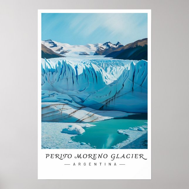 Affiche Perito Moreno Glacier Argentina Art, Patagonia  (Devant)