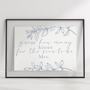 Affiche Périwinkle Flowers Devine Combien De Baisers Jeu