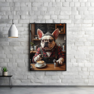 Affiche Perk Up Pup : Frenchie Bar Brew
