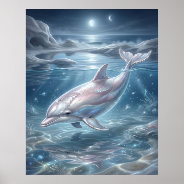 Affiche Perle Dauphin Clair de Lune (Devant)