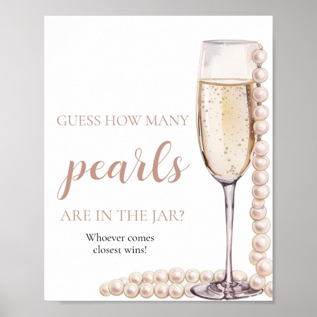 Affiche Perles et Procuco Devinez combien de perles jeu (Devant)