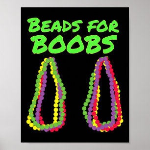 Affiche Perles Mardi Gras Pour Le Costume Y Du Sein