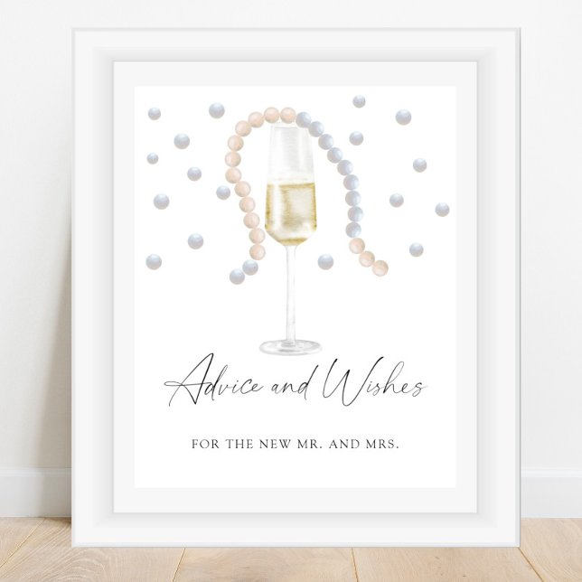 Affiche Perles & Prosecco - conseils et vœux (Créateur téléchargé)
