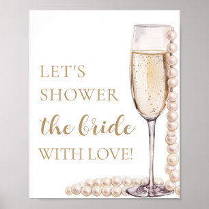 Affiche Perles Prosecco Faisons Pleuvoir d'Amour sur la Ma