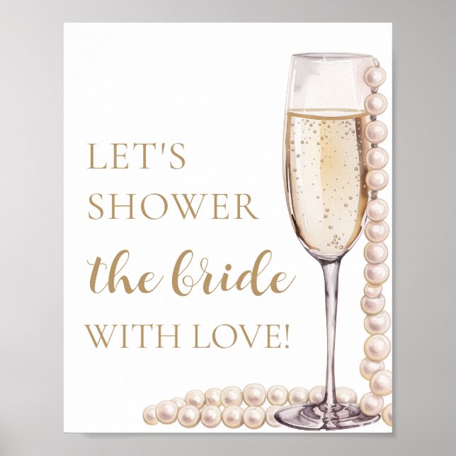 Affiche Perles Prosecco Faisons Pleuvoir d'Amour sur la Ma (Devant)