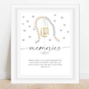 Affiche Perles & Prosecco - souvenirs avec la mariée