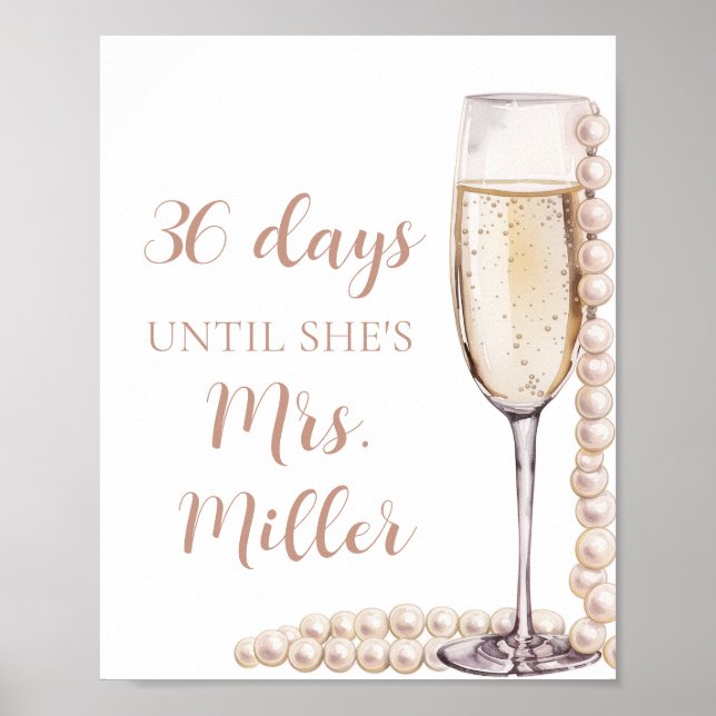 Affiche Perles Roses et Journées de Prosecco Jusqu'à ce qu (Devant)