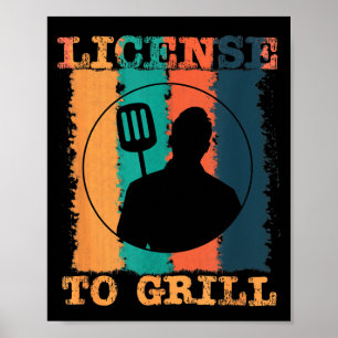 Affiche Permis de Griller Maître BBQ