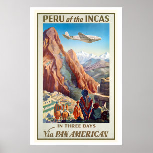 Affiche Pérou Des Incas En Trois Jours Via Pan American