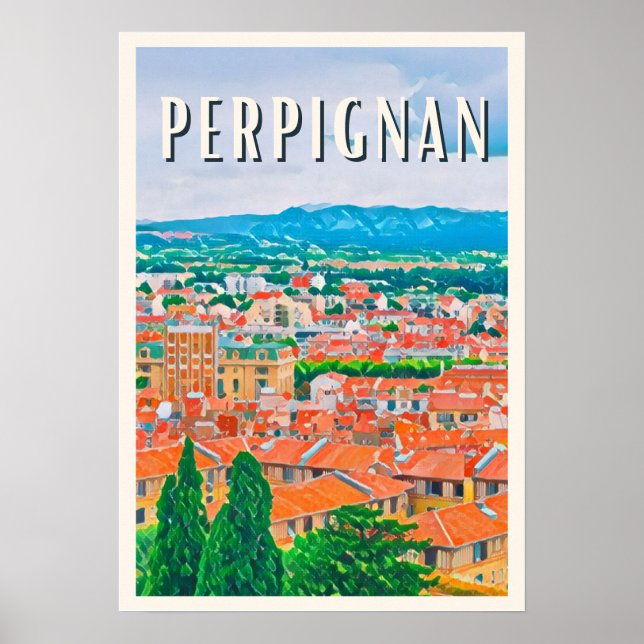 Affiche Perpignan Photo Vintage  (Devant)