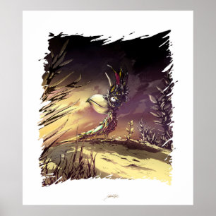 Affiche Perroquet africain dans la savane