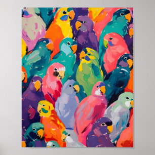 Affiche Perroquets Néon 🦜