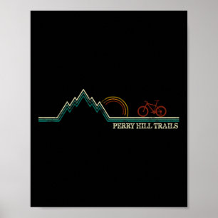 Affiche Perry Hill Waterbury, Vermont Vélo tout terrain 