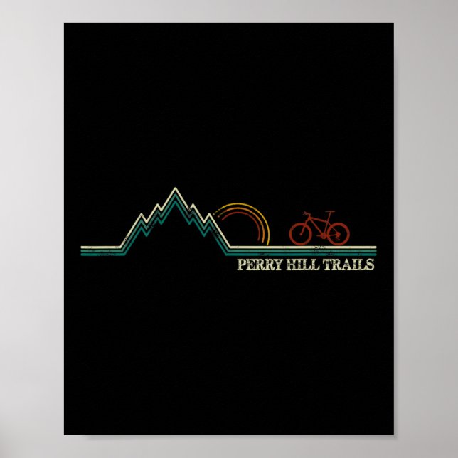 Affiche Perry Hill Waterbury, Vermont Vélo tout terrain  (Devant)