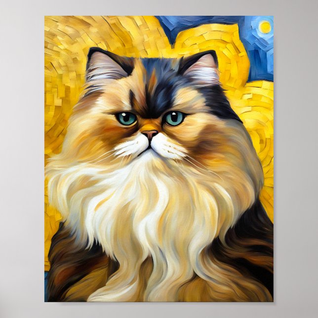 Affiche Perse Chat animal beauté coloré (Devant)