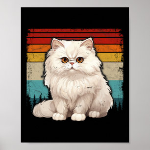 Affiche Perse Chat Vintage détendu Style Rétro Cool Pe