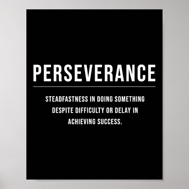 Affiche Persévérance Motivation Entrepreneur Slogan Quot (Devant)