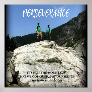 Affiche Persévérance Mountain Climbers Motivation